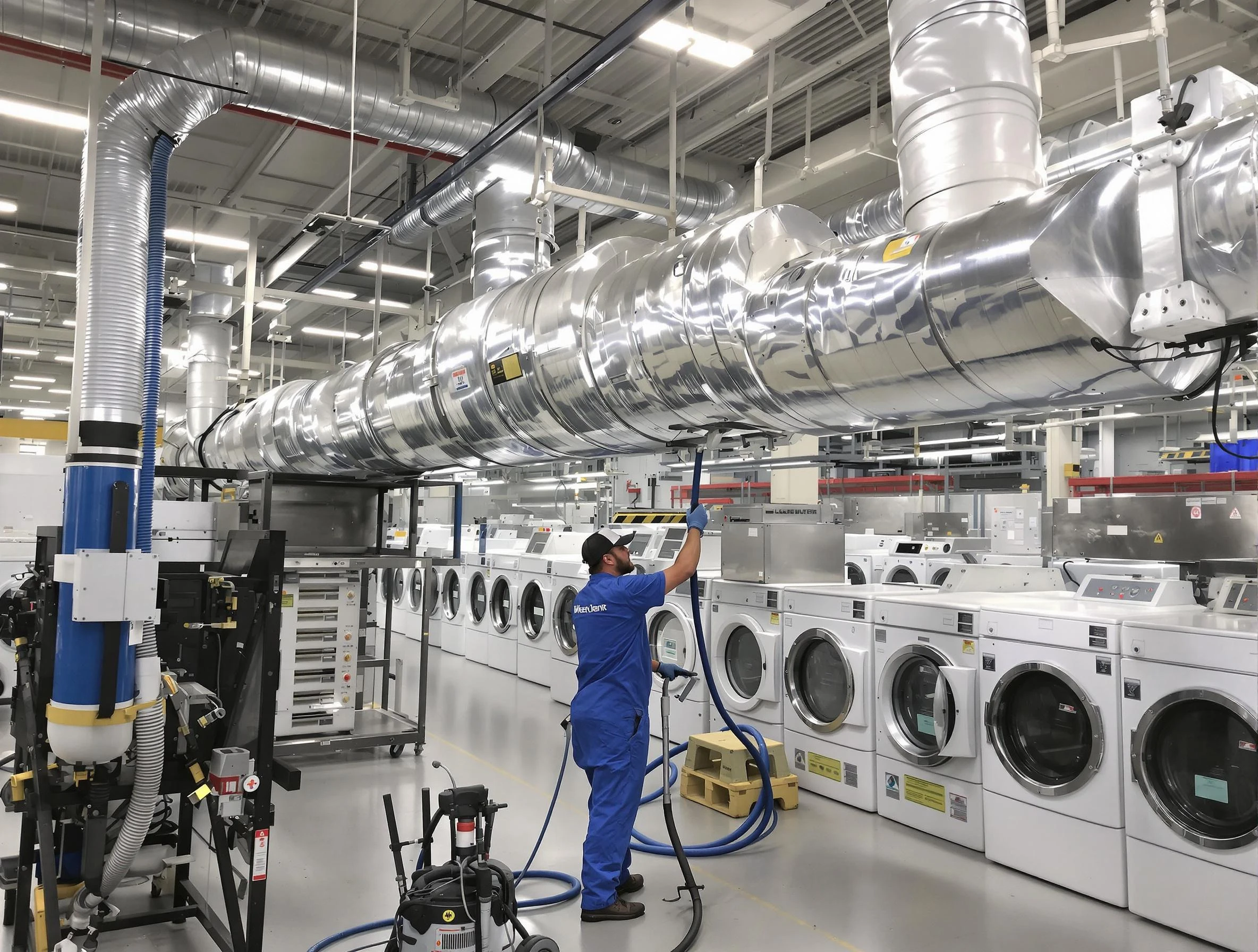 Fitchburg Dryer Vent Cleaning team performing heavy-duty industrial dryer vent cleaning in Fitchburg